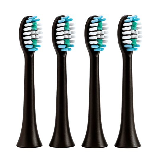 Sonic S100 Advanced™ Tandbørstehoveder – Sorte (4-pak)